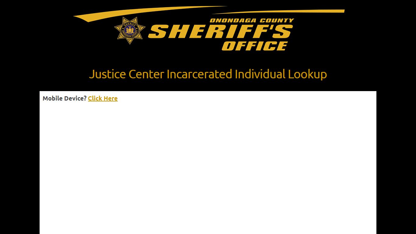 Justice Center Incarcerated Individual Lookup – Onondaga County Sheriff ...